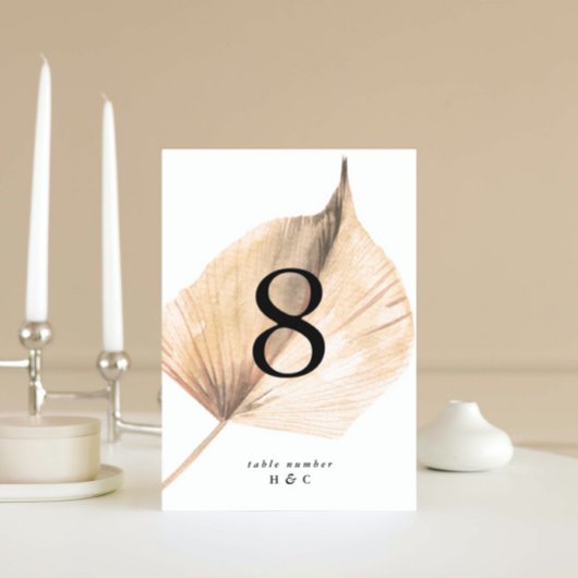 Pampas Grass Tropischer Dschungel Tischnummer