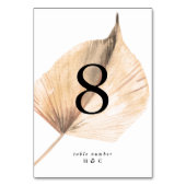 Pampas Grass Tropischer Dschungel Tischnummer (Vorderseite)