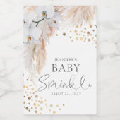 Pampas Grass und Boho Weinetikett (Einzelnes Label)