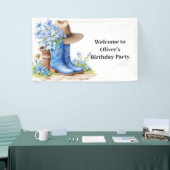 Pampas Grass und Cowboy Boots Geburtstag Banner (Messeveranstaltung)