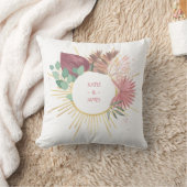 Pampas Grass und Gold Sun Mandala Jahrestag Kissen (Decke)