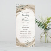 Pampas Grass und Greenery Boho Hochzeitsprogramme Programm (Stehend Vorderseite)