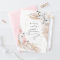 Pampas Grass und Weiße Orchideen Chic Brautparty