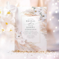 Pampas Grass und Weiße Orchideen Chic Brautparty