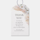 Pampas Grass und Weiße Orchideen Vielen Dank Geschenkanhänger (Vorderseite)