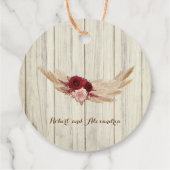 Pampas Grass Vielen Dank für Ihre Hochzeit Geschenkanhänger (Rückseite)