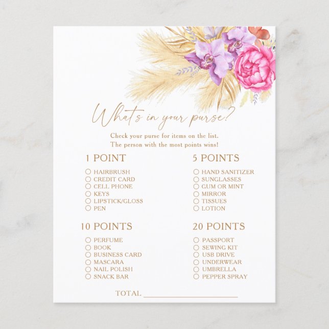 Pampas Grass - Was ist in Ihrem Geldbeutel? (Vorderseite)