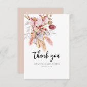 Pampas Grass Watercolor Blumenbaby-Dusche Dankeskarte (Vorne/Hinten)