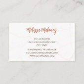 Pampas Grass Watercolor Boho Visitenkarte (Rückseite)