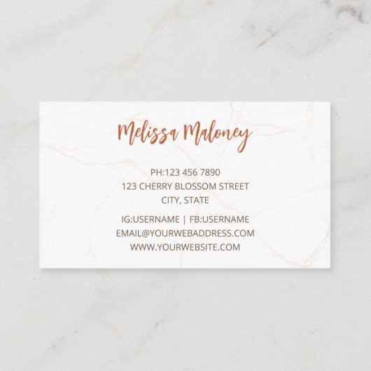 Pampas Grass Watercolor Boho Visitenkarte (Rückseite)