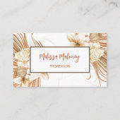 Pampas Grass Watercolor Boho Visitenkarte (Vorderseite)