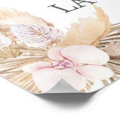 Pampas Grass Wedding Begrüßungszeichen Poster (Ecke)
