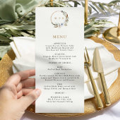 Pampas Grass Wedding Boho Eleganter Menu Empfang Menükarte
