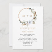 Pampas Grass Wedding Boho Parco Tassino Einladung (Vorderseite)