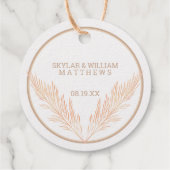 Pampas Grass Wedding Elegante Traumstrecke Airolo  Geschenkanhänger (Rückseite)