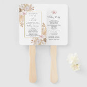 Pampas Grass Wedding Fächer (Vorne und Hinten)