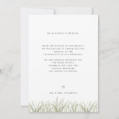 Pampas Grass Wedding Foto Dankeskarte (Rückseite)