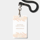 Pampas Grass Wedding Fun VIP Creative Platzkarte Ausweis (Rückseite mit Schlüsselband)