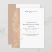 Pampas Grass Wedding Guest Info Willkommensbrief (Vorne/Hinten)