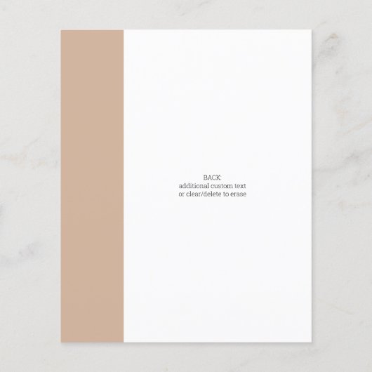 Pampas Grass Wedding Guest Info Willkommensbrief (Rückseite)