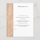 Pampas Grass Wedding Guest Info Willkommensbrief (Vorderseite)