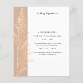 Pampas Grass Wedding Guest Info Willkommensbrief