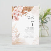 Pampas Grass Wedding Reception SC Tischnummer 7 (Stehend Vorderseite)
