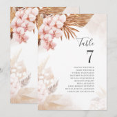Pampas Grass Wedding Reception SC Tischnummer 7 (Vorne/Hinten)