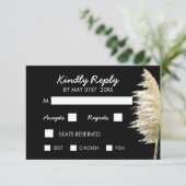 Pampas Grass Wedding RSVP Karte (Stehend Vorderseite)