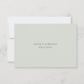 Pampas Grass Wedding RSVP Meal Choice am Strand Karte (Rückseite)