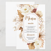 Pampas Grass White Floral Geburtstagskarte (Vorne/Hinten)