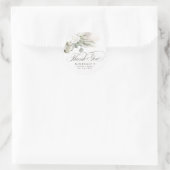 Pampas Grass White Floral Vielen Dank Runder Aufkleber (Tasche)