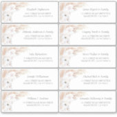 Pampas Grass White Guest Names Adressenmarken Aufkleber (Vorderseite)