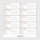 Pampas Grass White Guest Names Adressenmarken Aufkleber (Blatt)