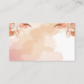 Pampas Grass | White Orchid Blooms Diaper Raffel Begleitkarte (Rückseite)