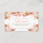 Pampas Grass | White Orchid Blooms Diaper Raffel Begleitkarte (Vorderseite)