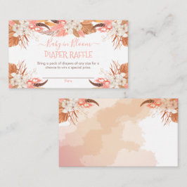 Pampas Grass | White Orchid Blooms Diaper Raffel Begleitkarte