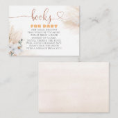 Pampas Grass White Orchids Boho Babyduschbücher Begleitkarte (Vorne/Hinten)