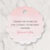 Pampas Grass White Orchids Kinderdusche Vielen Dan Geschenkanhänger (Rückseite)