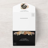 Pampas Grass Wreath Driving Palm Black Wedding All In One Einladung (Außenbereich)