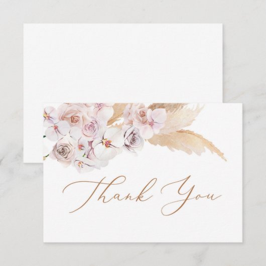 Pampas Grass Wüste danke Karte (Vorne/Hinten)