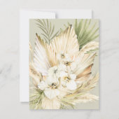 Pampas Grass Wüste Floral Bouquet Brautparty Einladung (Rückseite)