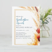 Pampas Herbstbeige Brautparty Einladung (Stehend Vorderseite)