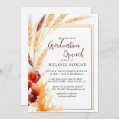 Pampas Herbstbeige Brautparty Einladung (Vorne/Hinten)