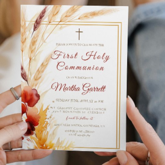 Pampas Herbstbeige Girls First Heilige Kommune Einladung