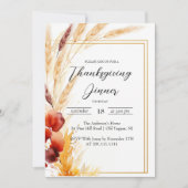 Pampas Herbstessen Erntedank Einladung (Vorderseite)