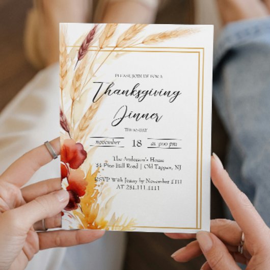 Pampas Herbstessen Erntedank Einladung