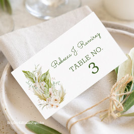 Pampas-Hochzeitsvorlage für die Platzkarte