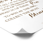 Pampas Legen Sie ein Clothespin-Brautparty-Spielze Poster (Ecke)