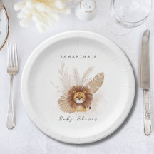 Pampas Lion Babydusche Einladung Begrüßungszeichen